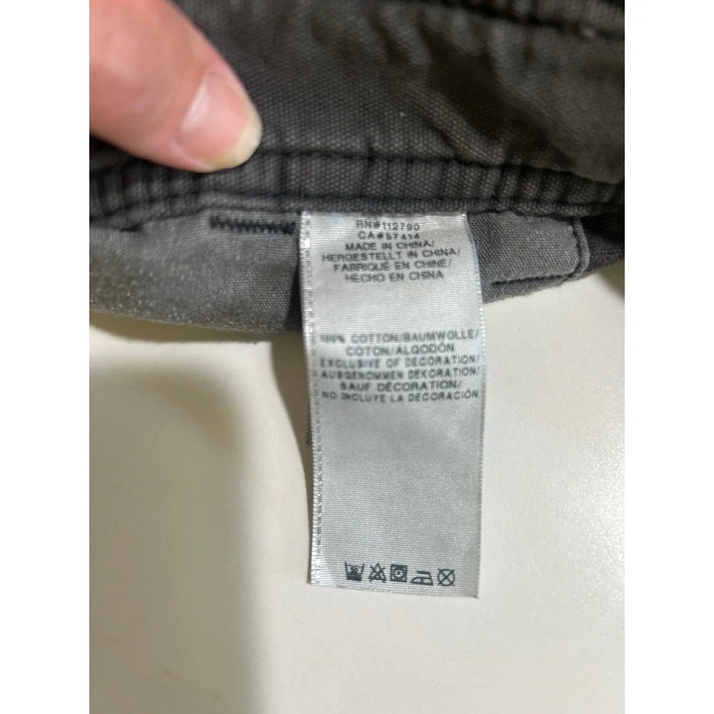 True Religion Mens Cargo Shorts 36 Gray Frayed Hem Horseshoe Pockets Cotton
